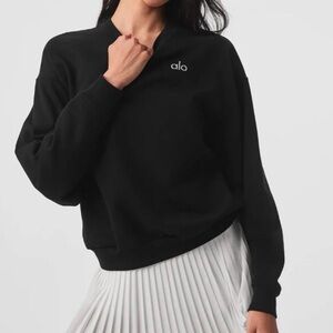 Alo accolade crewneck sweater black size large